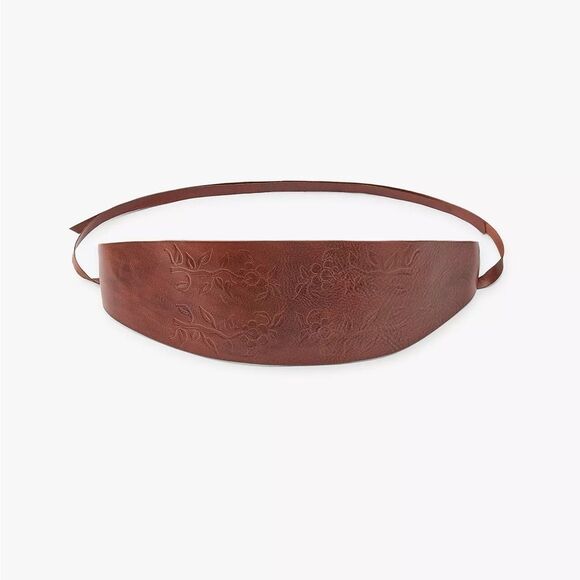 ZARA TIED LEATHER SASH BELT - Picture 6 of 8